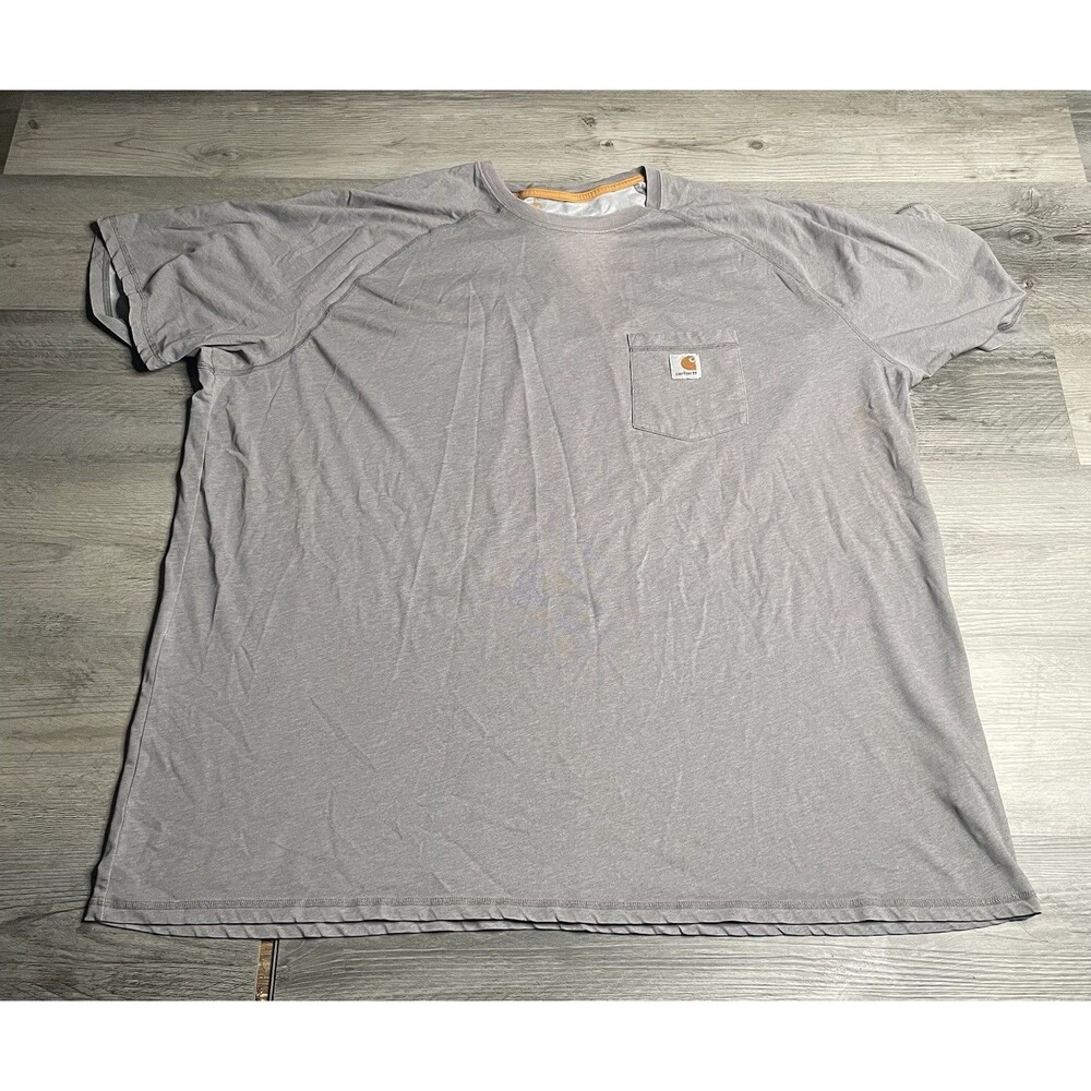 Carhartt Force Relaxed Fit Pocket T-Shirt Mens 4XL Gray Workwear Streetwear